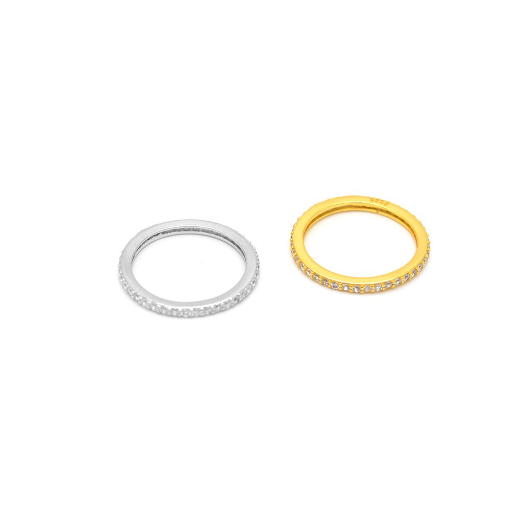 Δαχτυλίδι Από Ασήμι 925 Επιχρυσωμένο Βέρα Με Ζιργκόν PS30828
