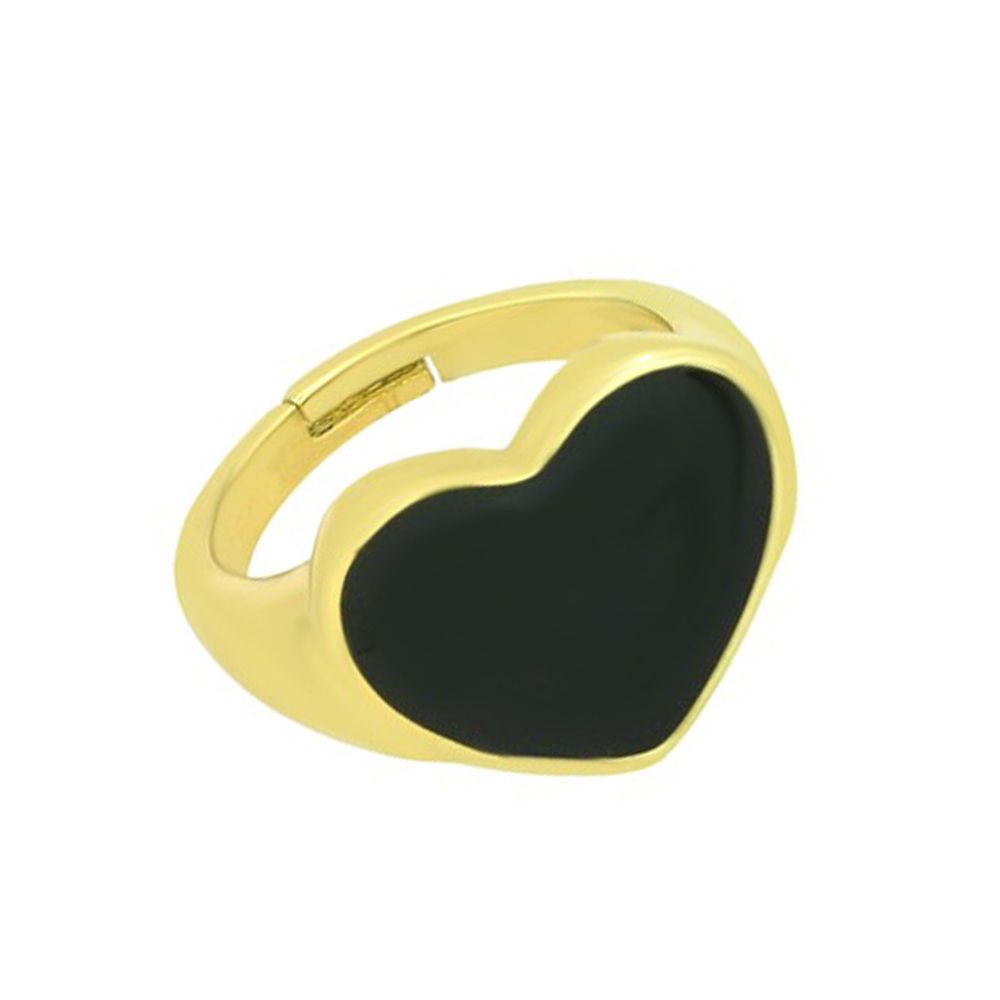 Δαχτυλίδι Από Ορείχαλκο Επιχρυσωμένο 24K Με Καρδιά NI37293