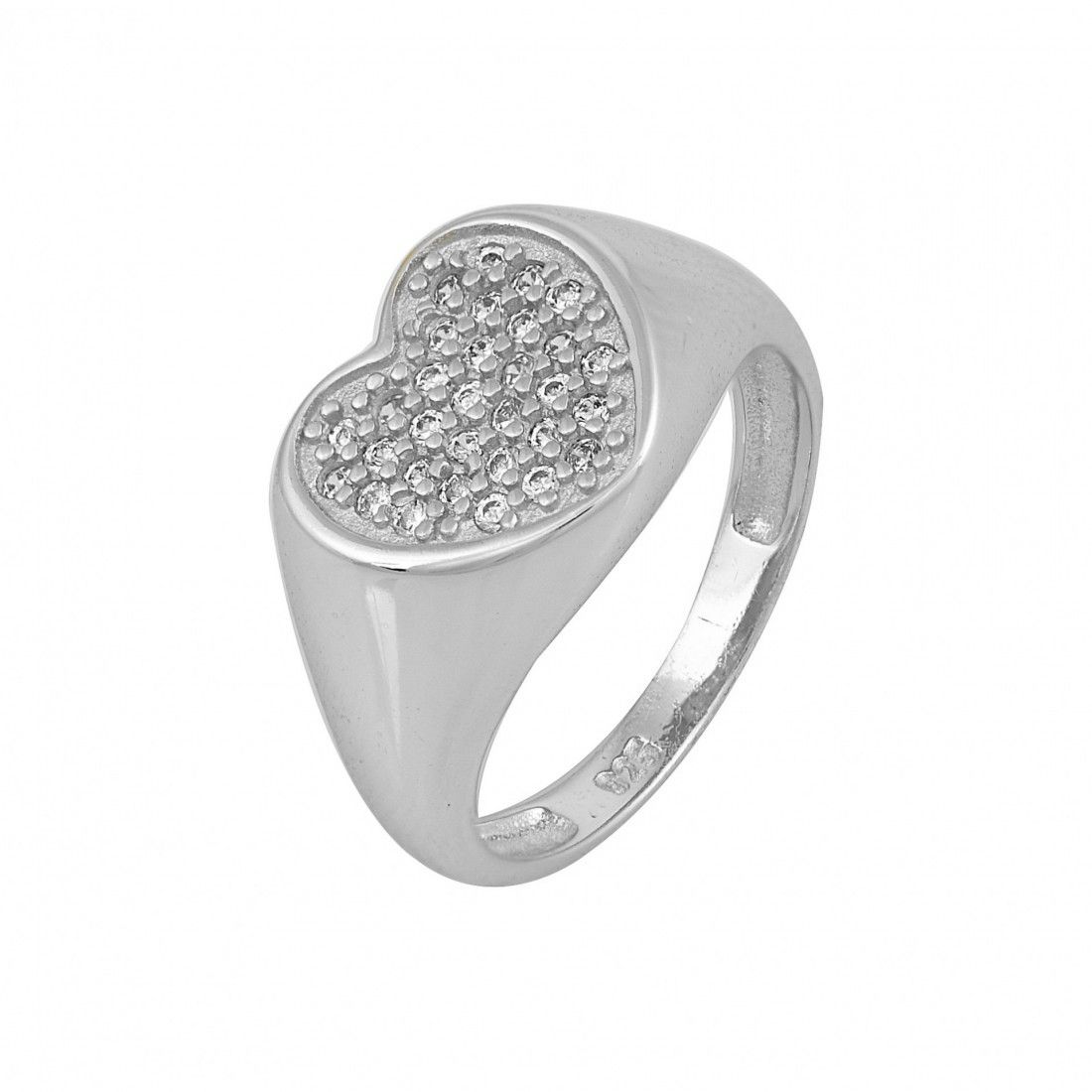 Δαχτυλίδι Chevalier Από Ασήμι 925 Καρδιά SS38870
