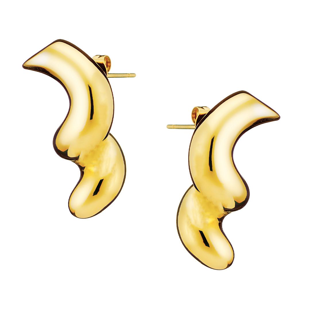 Σκουλαρίκια Από Ατσάλι Επιχρυσωμένο 24Κ AS40118