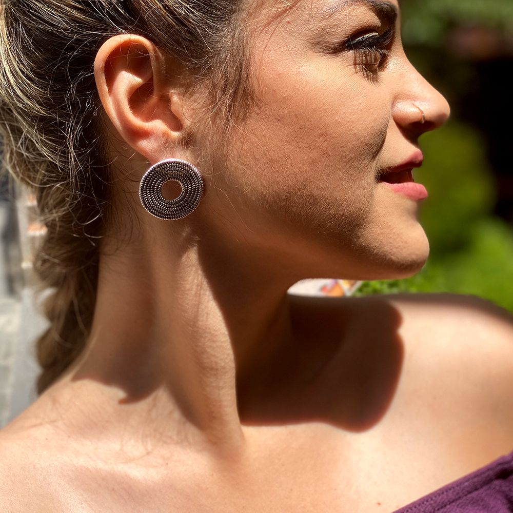 Σκουλαρίκια Από Ορείχαλκο Επαργυρωμένο PF42443