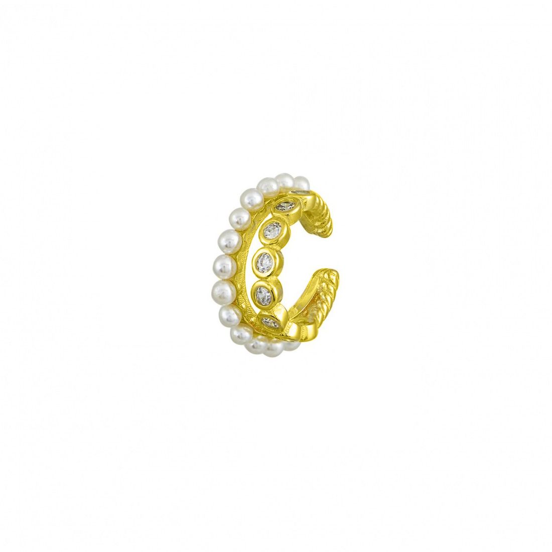 Σκουλαρίκι Earcuff Από Ασήμι 925 Επιχρυσωμένο SS43251