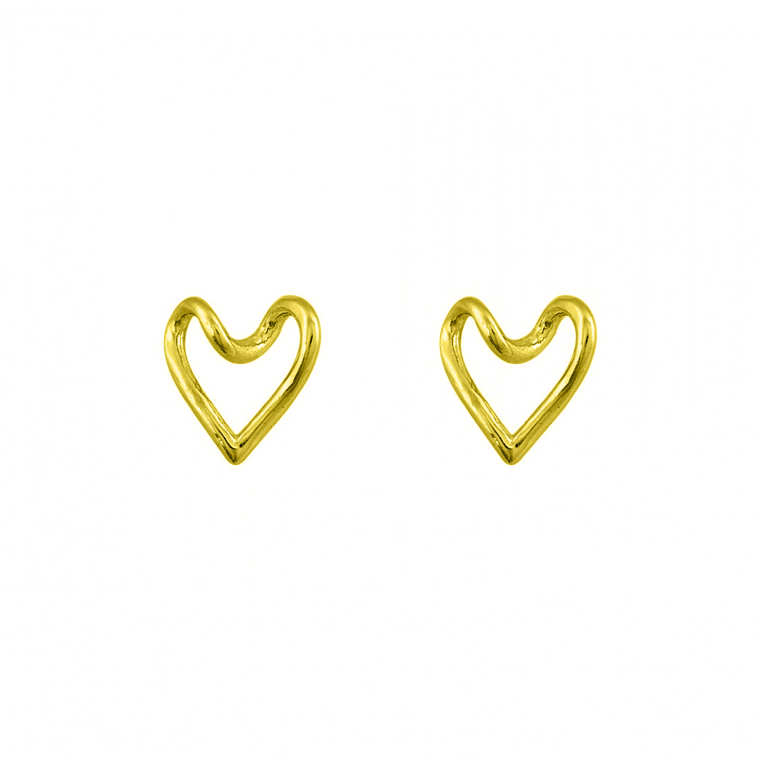 Σκουλαρίκια Από Ασήμι 925 Επιχρυσωμένο Καρδιά SS48702