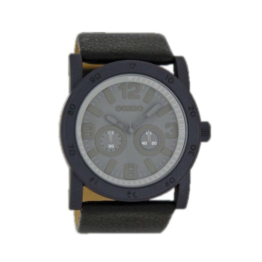 OOZOO TIMEPIECES Black Leather Strap C6429