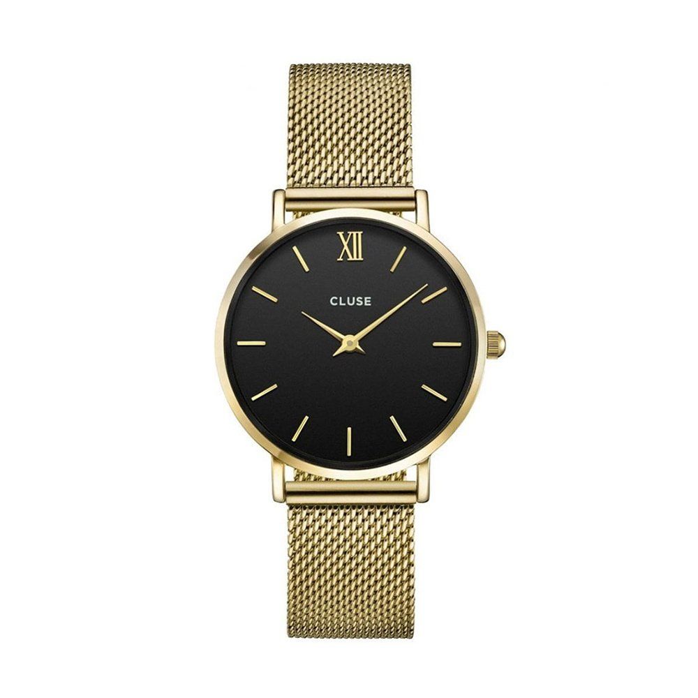 CLUSE Minuit Mesh Stainless Steel Gold Plated Strap CW0101203017