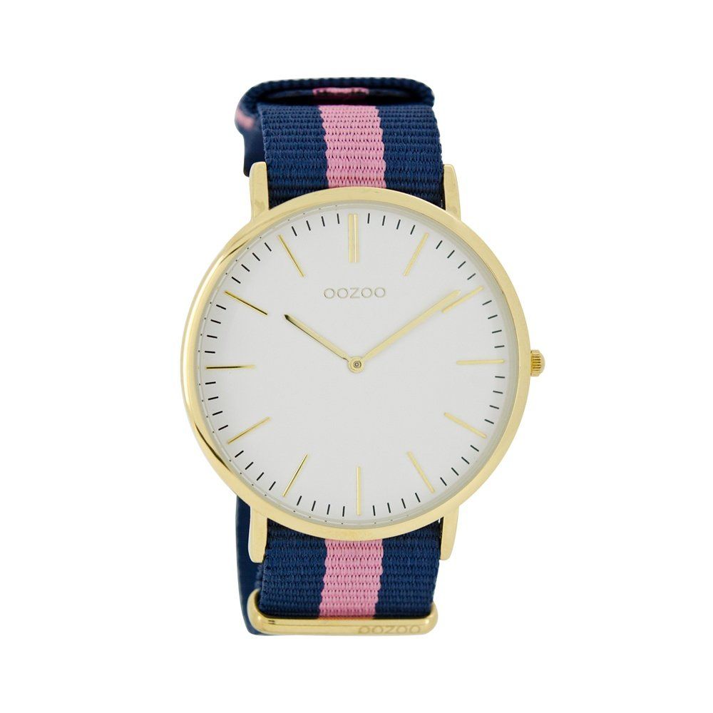 OOZOO Timepieces Vintage Two Tone Fabric Strap C6919