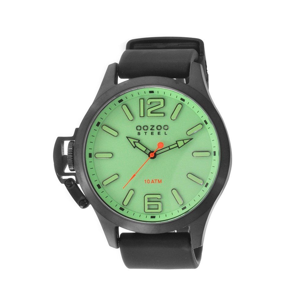 OOZOO Steel XL Black Rubber Strap OS409