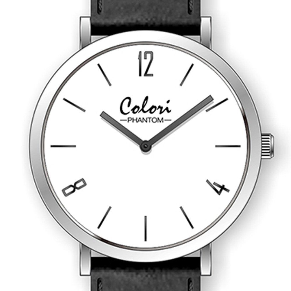 COLORI Phantom Black Leather Strap COL442