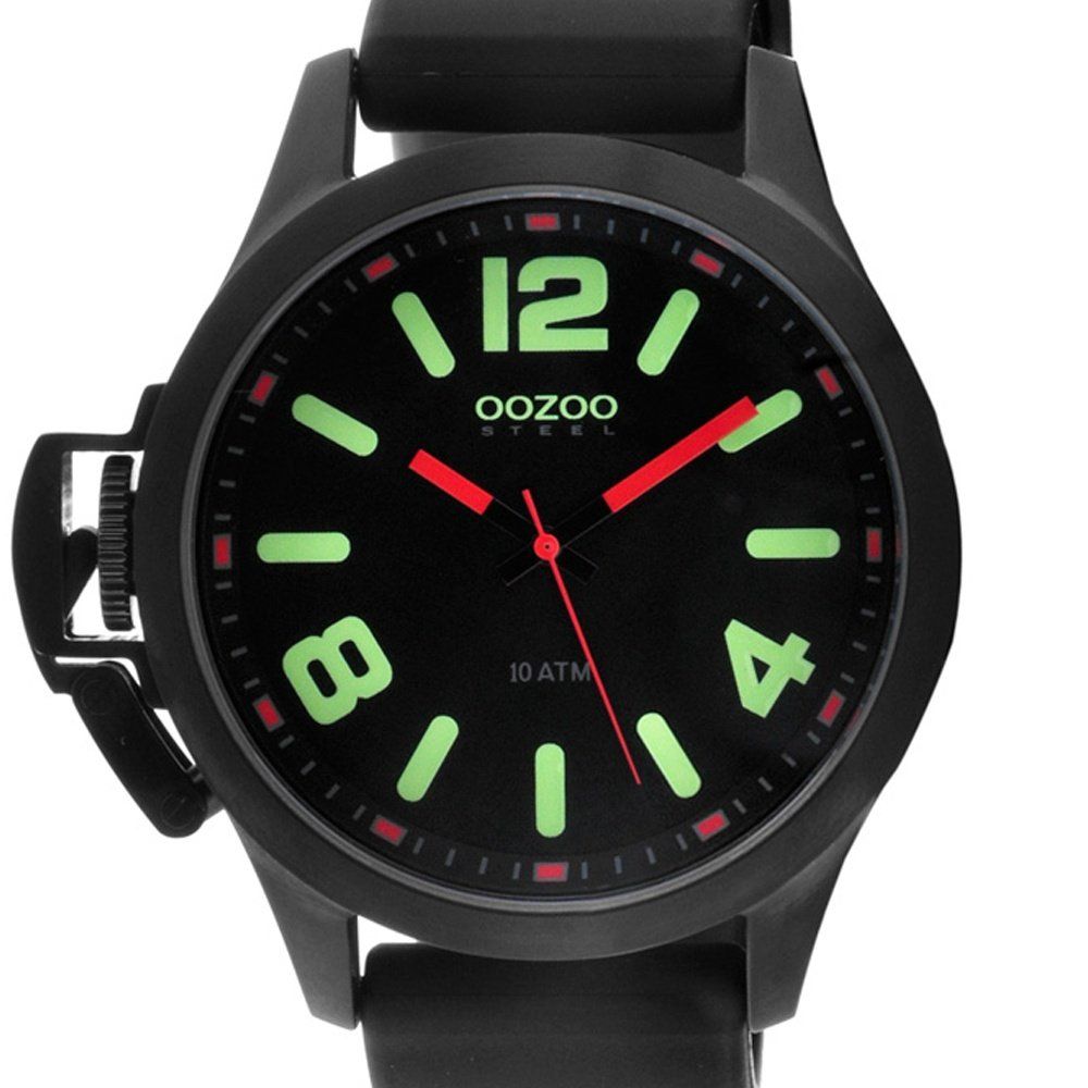 OOZOO STEEL XL Black Rubber Strap OS382B