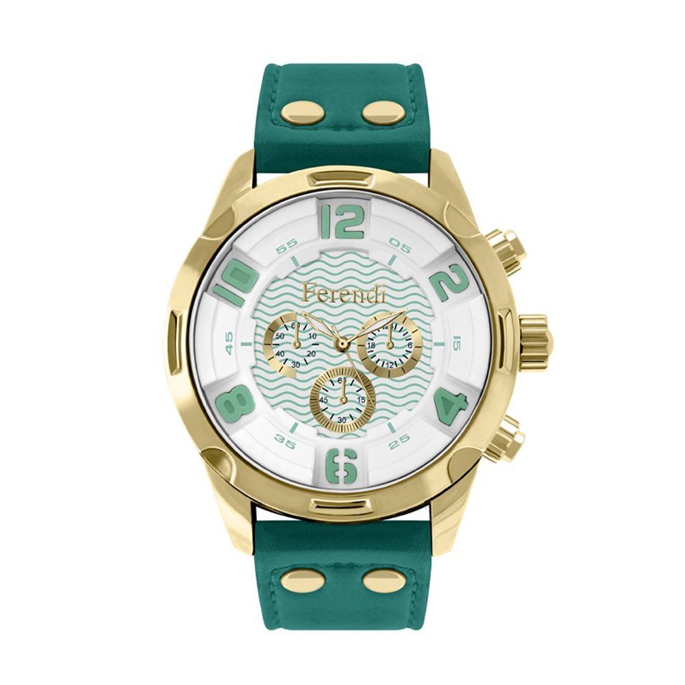 FERENDI ETERNIA Green Leather Strap 4040-12