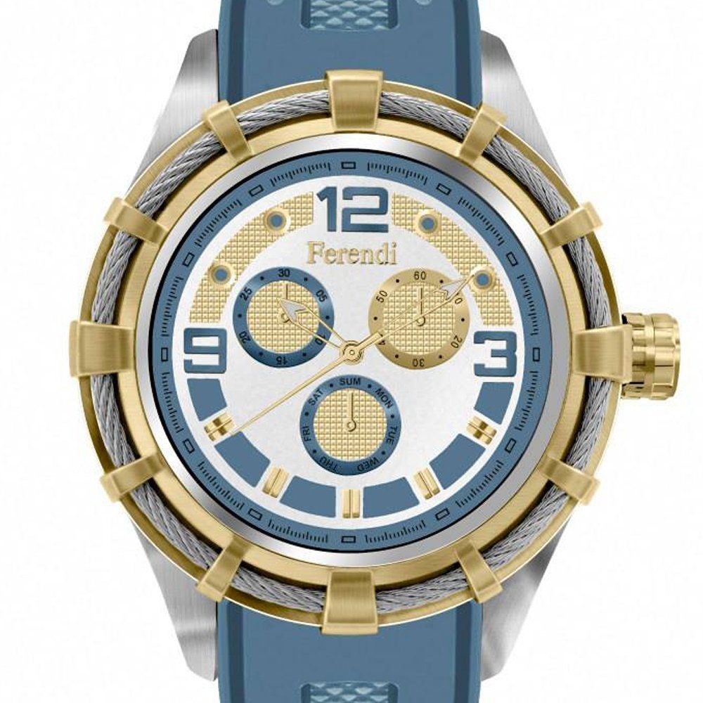 FERENDI OBSESSION Light Blue Rubber Strap 1703-13