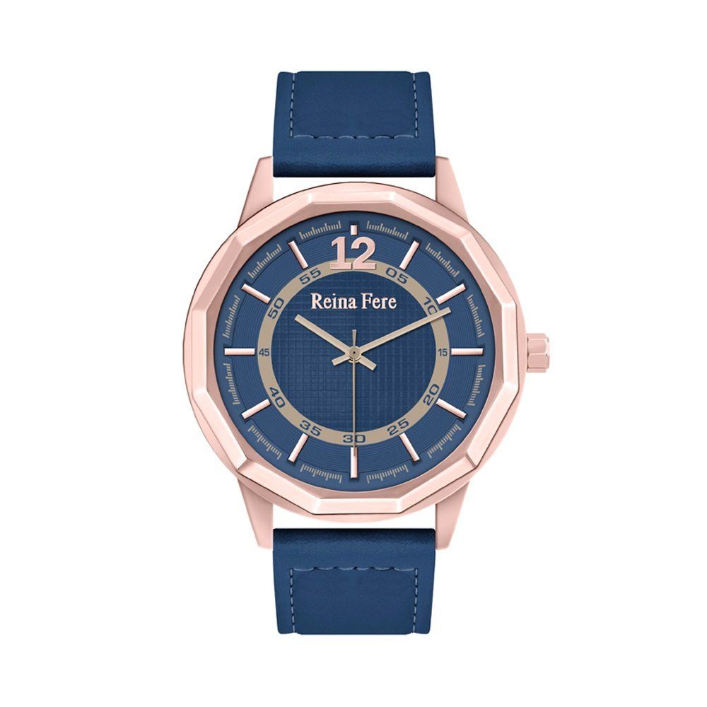 REINA FERE Blue Leather Strap 8826-2