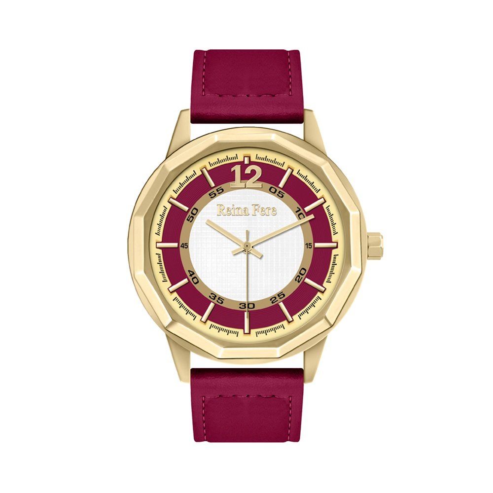 REINA FERE Red Leather Strap 8826-4