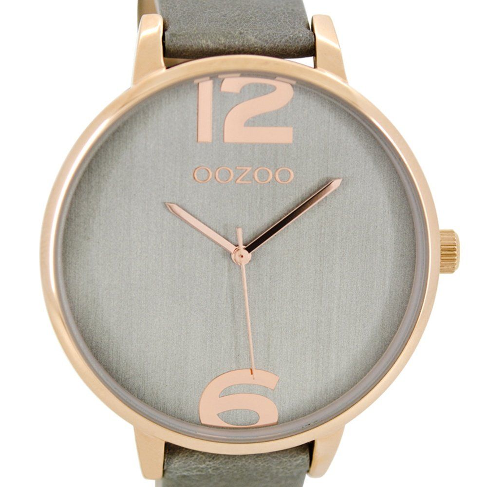 OOZOO Timepieces Grey Leather Strap C8430