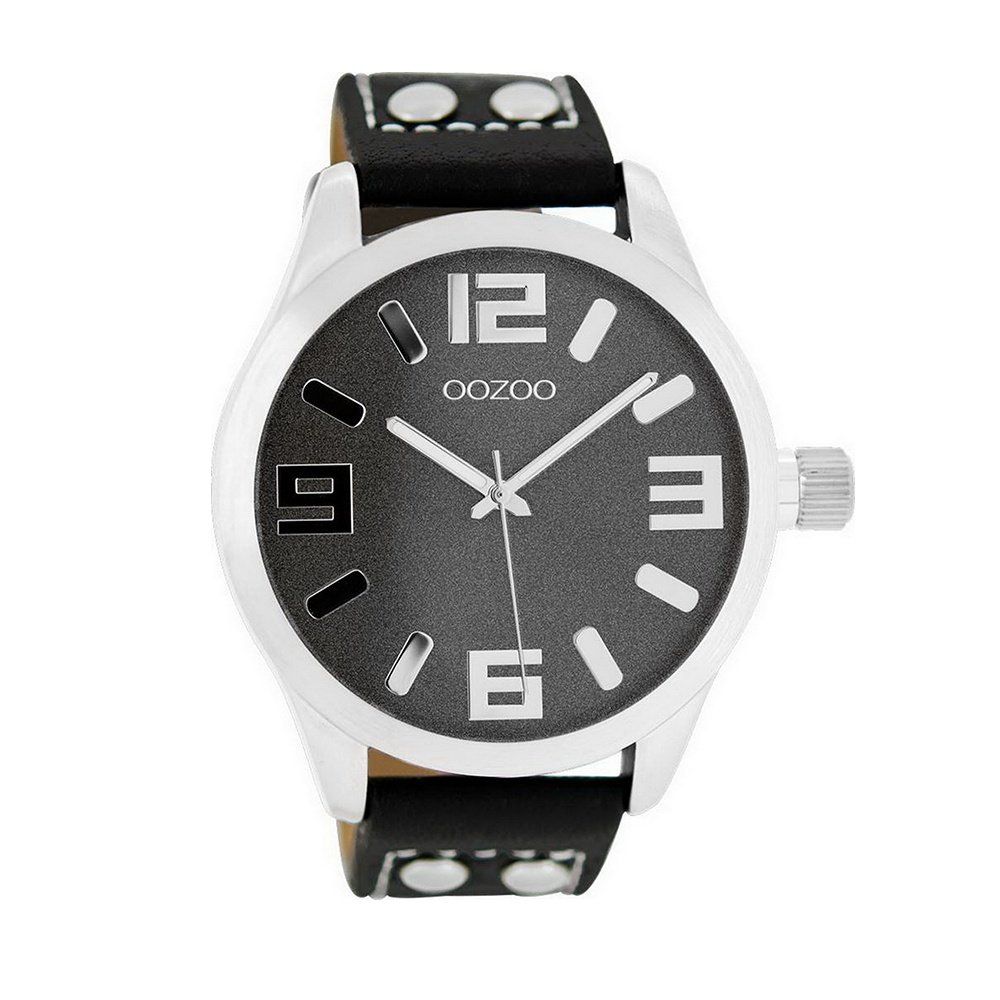 OOZOO Timepieces Black Leather Strap C8463