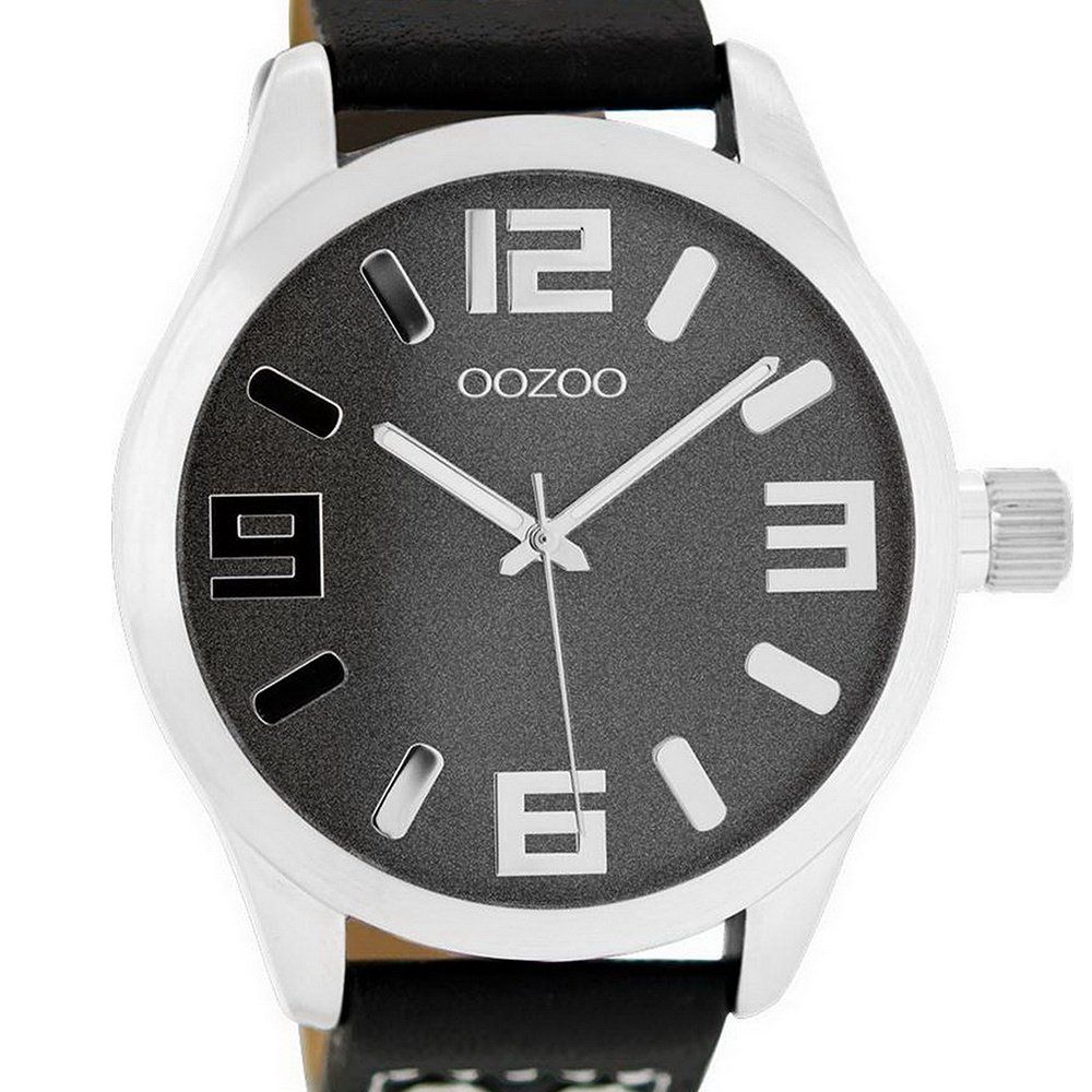 OOZOO Timepieces Black Leather Strap C8463