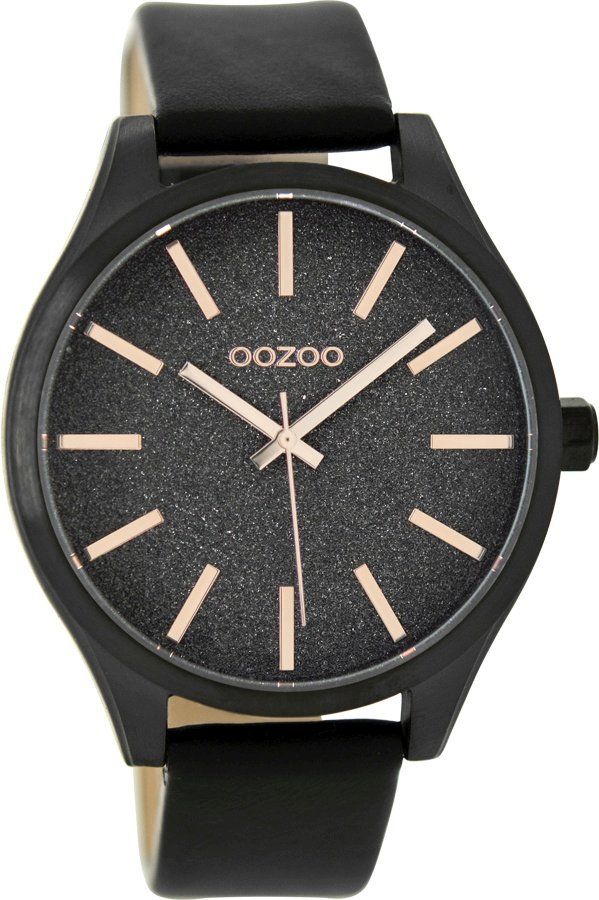 OOZOO Timepieces Black Leather Strap C9124