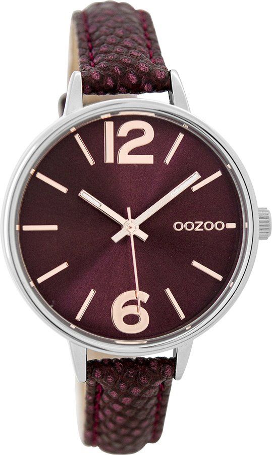 OOZOO Timepieces Bordeaux Leather Strap C9482