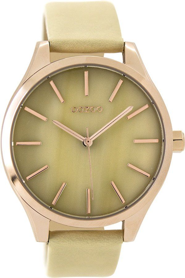 OOZOO Timepieces Beige Leather Strap C9500