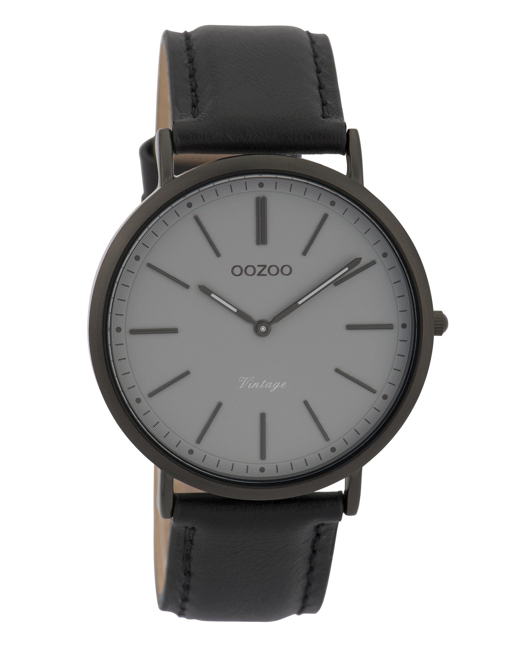 OOZOO Τimepieces Vintage Black Leather Strap C9319