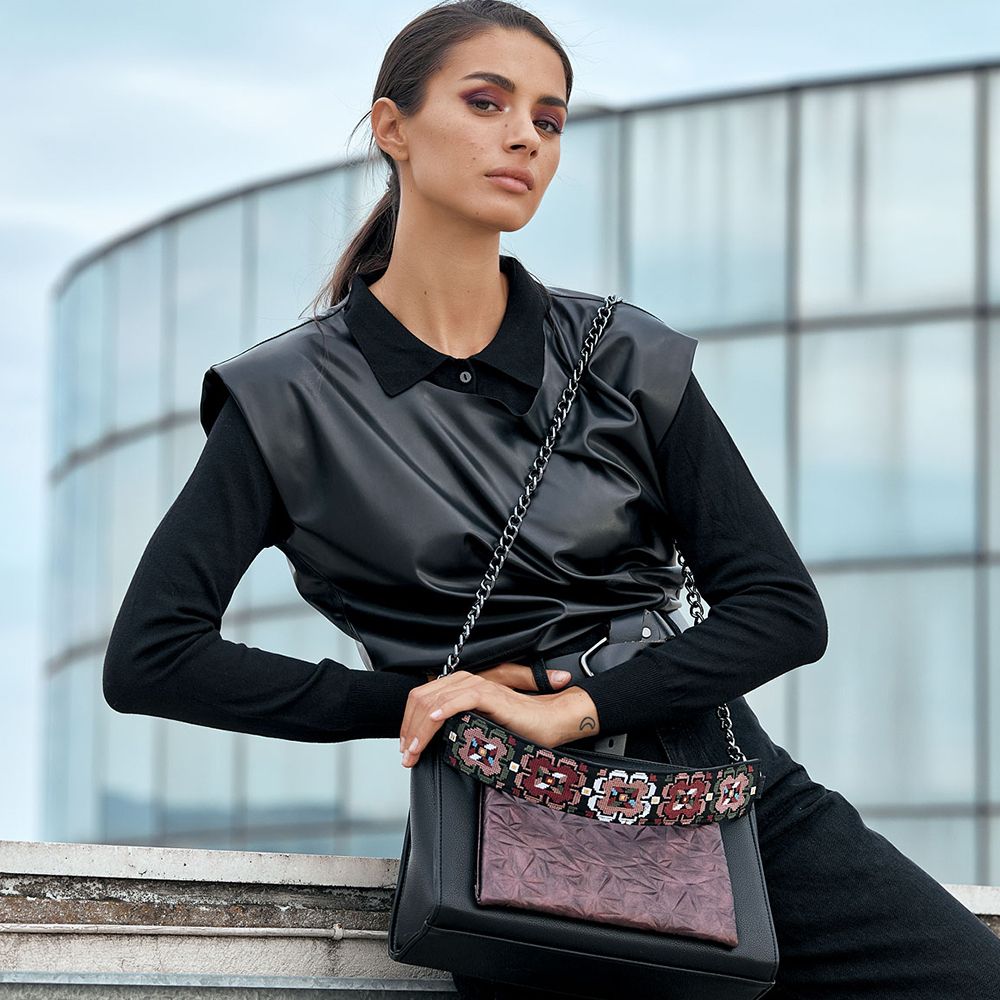 Black Pocket Bag - Hand Bag by Christina Malle CM96095
