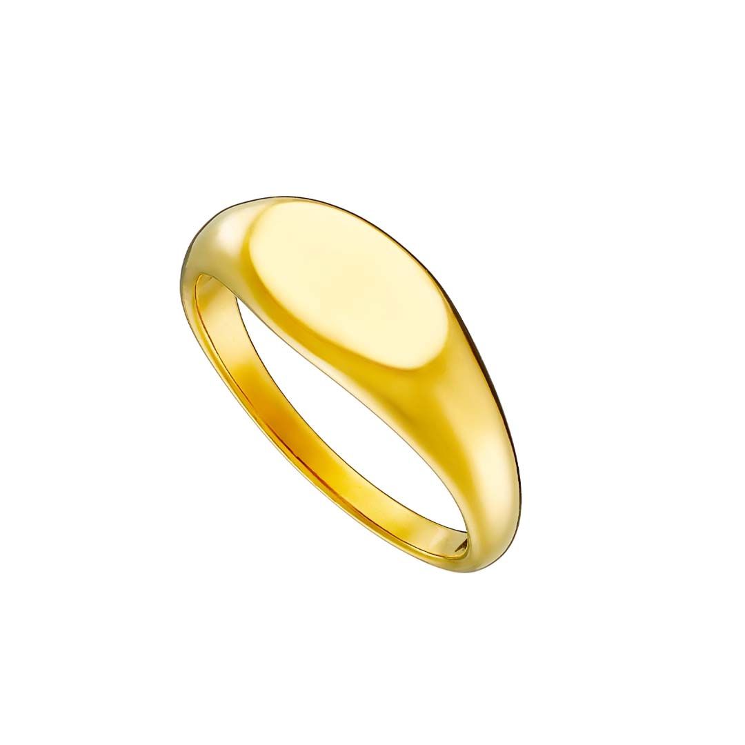 Δαχτυλίδι Από Ατσάλι Επιχρυσωμένο AS31077