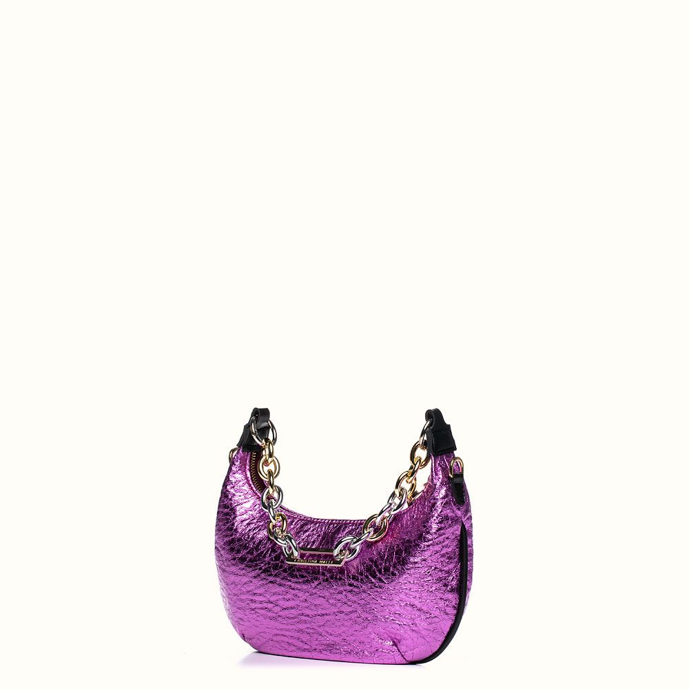 Fuchsia Metallic Halfmoon Bag - Mini Bag by Christina Malle CM97037