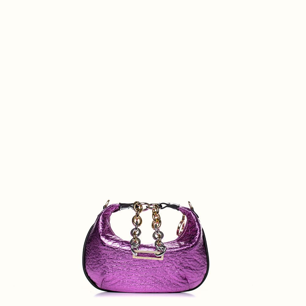 Fuchsia Metallic Halfmoon Bag - Mini Bag by Christina Malle CM97037
