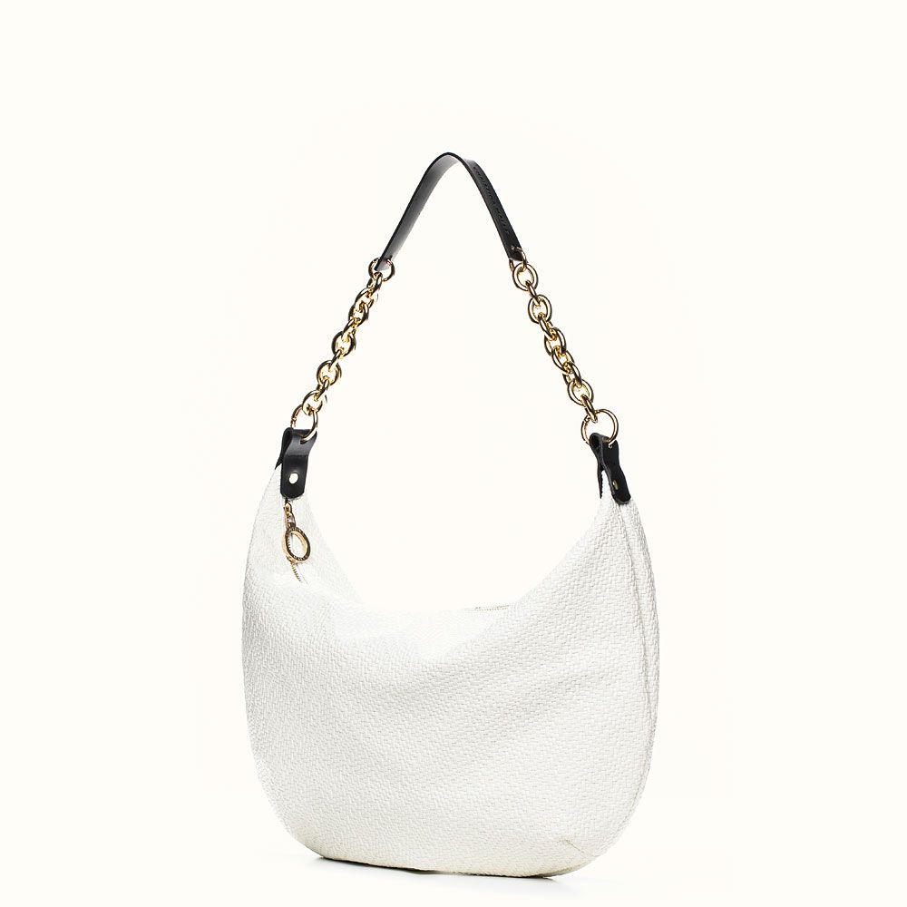 White Straw Hobo - Shoulder Bag by Christina Malle CM97006