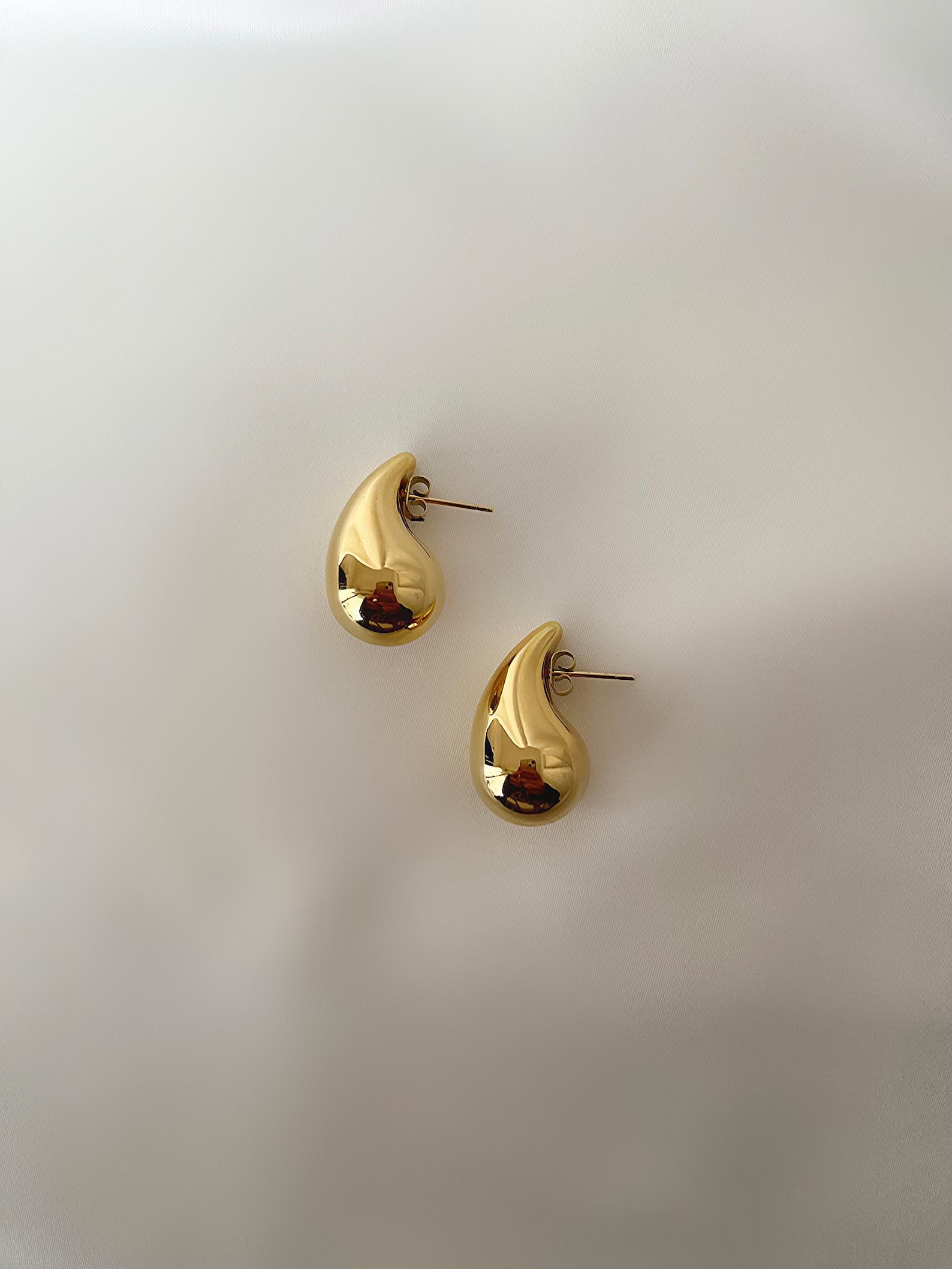 Σκουλαρίκια Chunky Drops Extra Small Από Ατσάλι Επιχρυσωμένο MI47957