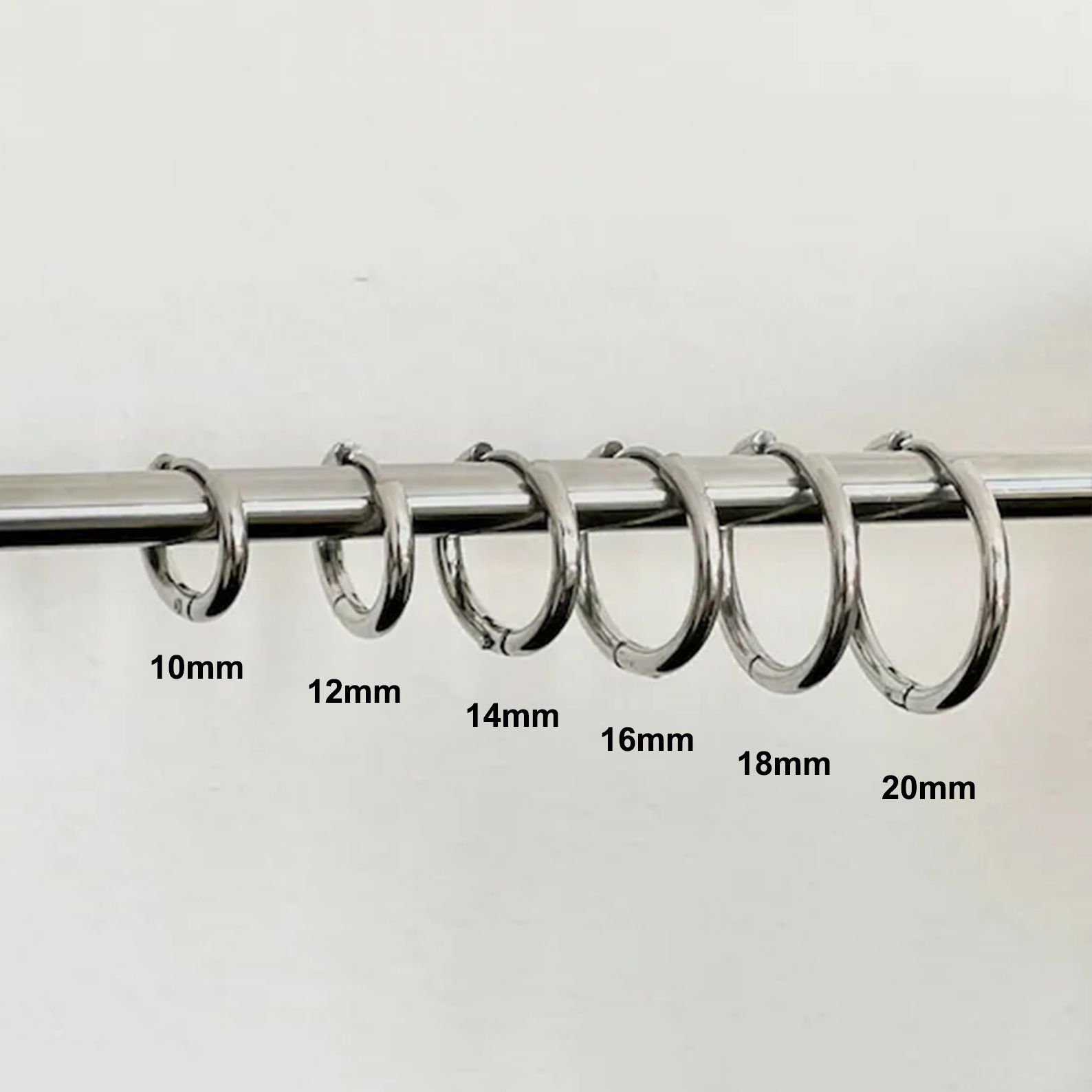 Σκουλαρίκια Κρίκοι 2x12 mm Από Ατσάλι AS48636